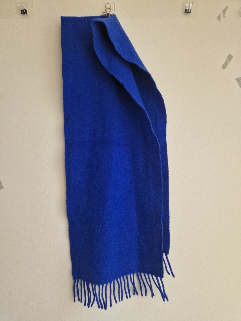 Bright Royal Blue Long Fringe Scarf